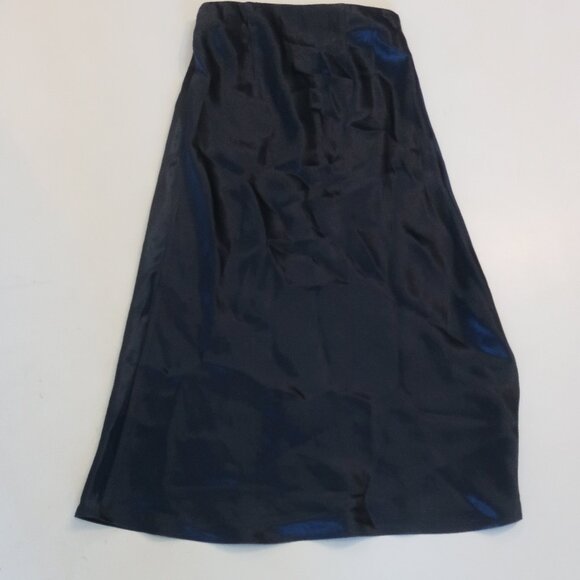 Womens Babaton Blue Satin Midi Skirt 00 - Picture 4 of 5